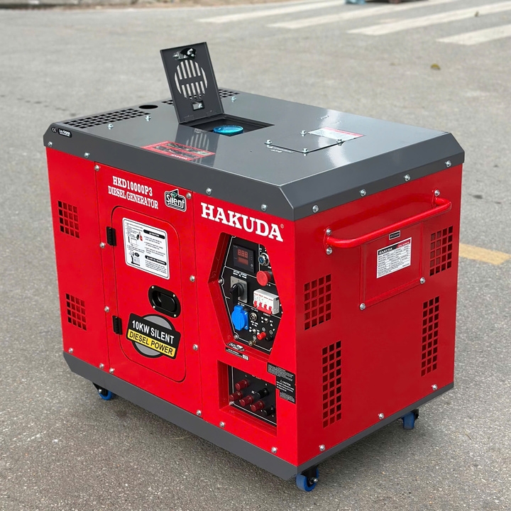 Máy phát điện chạy dầu 10kW HAKUDA HKD10000P3 chống ồn 3 pha