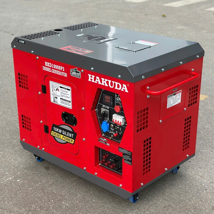 Máy phát điện chạy dầu 10kW HAKUDA HKD10000P3 chống ồn 3 pha