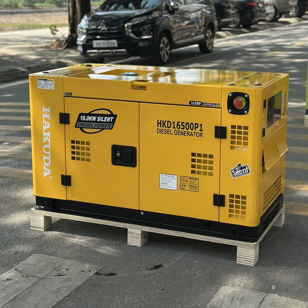 Máy phát điện chạy dầu 16KW HAKUDA HKD16500P1 cách âm