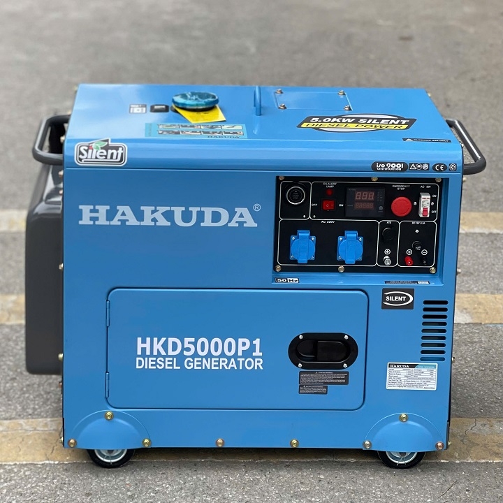 Máy phát điện gia đình chạy dầu 5KW HAKUDA HKD5000P1