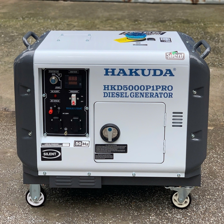 Máy phát điện chạy dầu 5KW HAKUDA HKD5000P1PRO siêu cách âm
