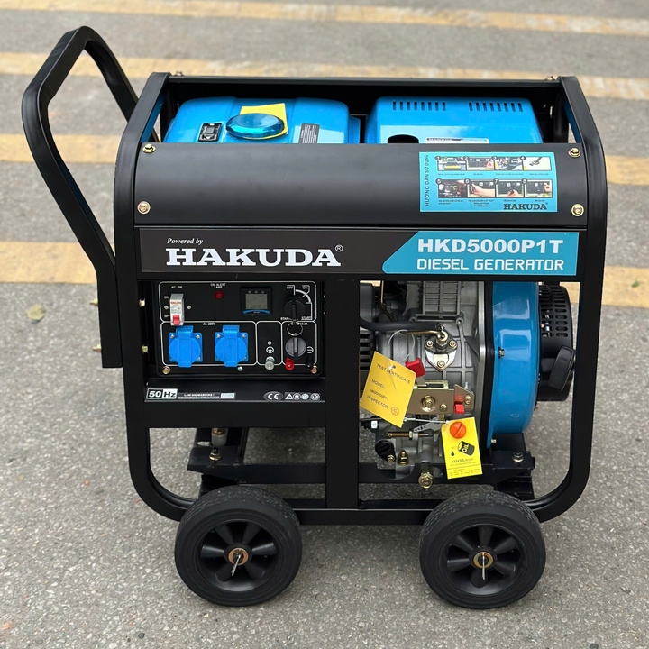 Máy phát điện chạy dầu diesel HAKUDA 5KW HKD5000P1T đề