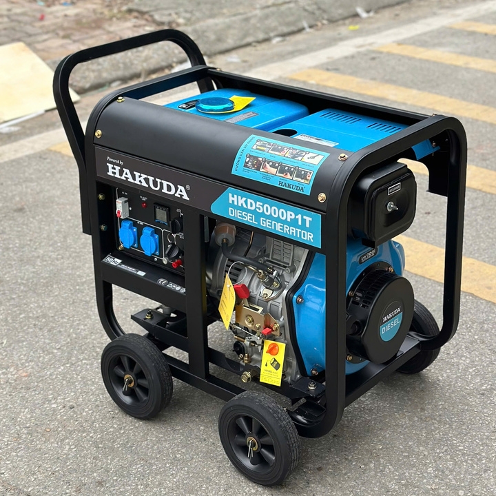 Máy phát điện chạy dầu diesel HAKUDA 5KW HKD5000P1T đề