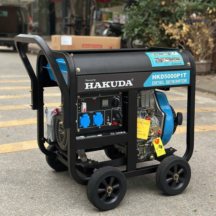 Máy phát điện chạy dầu diesel HAKUDA 5KW HKD5000P1T đề