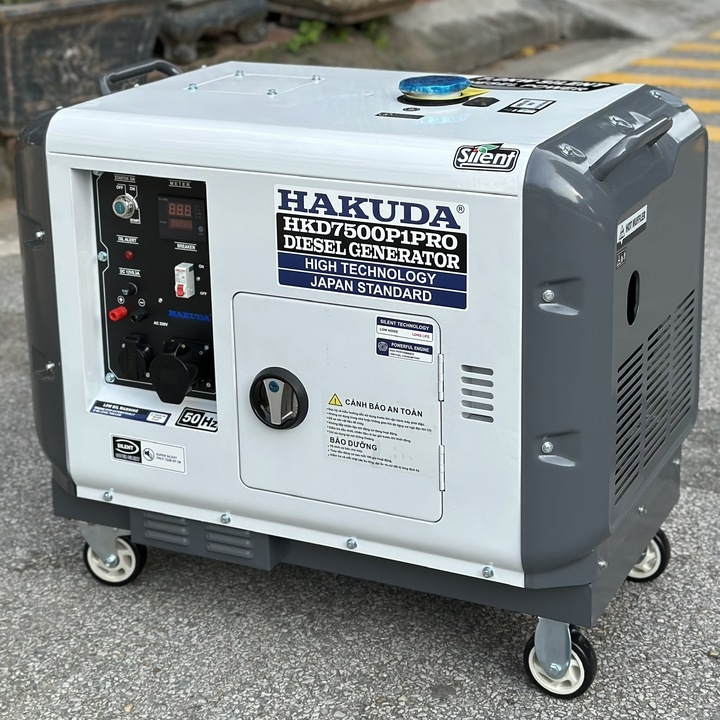 Máy phát điện chạy dầu 7KW HAKUDA HKD7500P1PRO siêu chống ồn