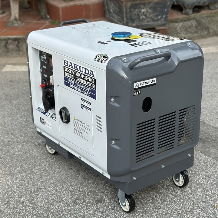 Máy phát điện chạy dầu 7KW HAKUDA HKD7500P1PRO siêu chống ồn