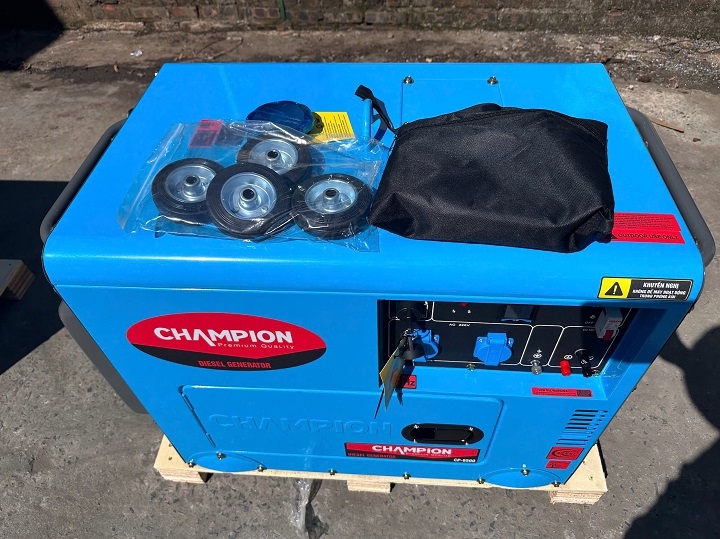 Máy phát điện chạy dầu CHAMPION 5KW CP-6500 cách âm