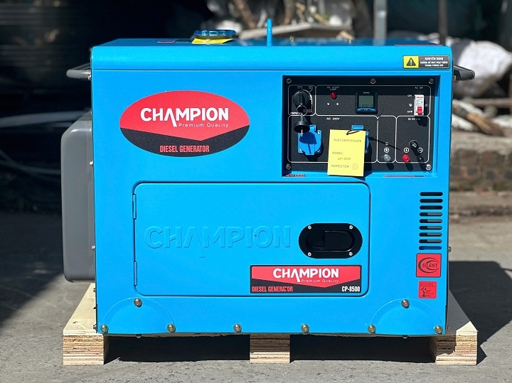 Máy phát điện chạy dầu CHAMPION 7KW CP-8500 cách âm