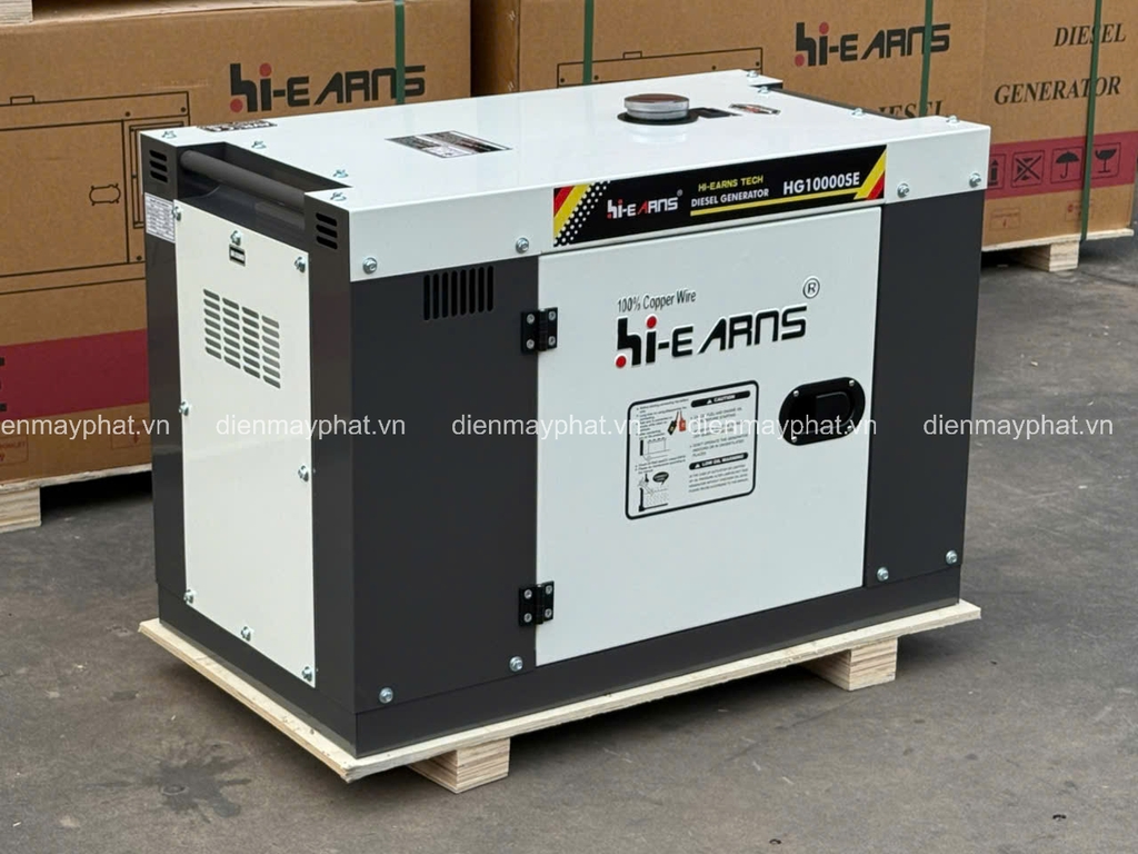 Máy phát điện chạy dầu chống ồn HI-EARNS 7KW HG10000SE