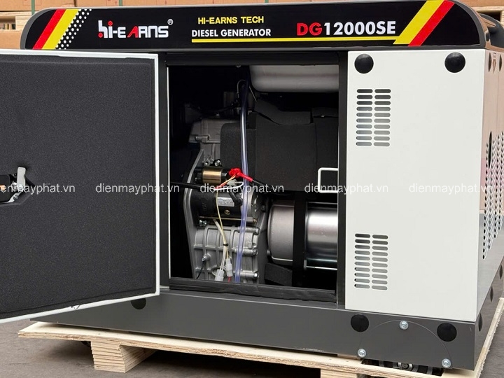 Máy phát điện chạy dầu chống ồn HI-EARNS 9KW DG12000SE