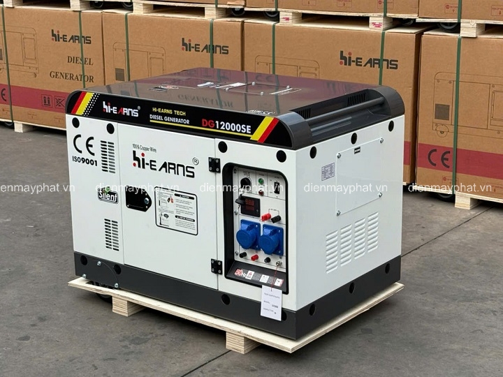 Máy phát điện chạy dầu chống ồn HI-EARNS 9KW DG12000SE