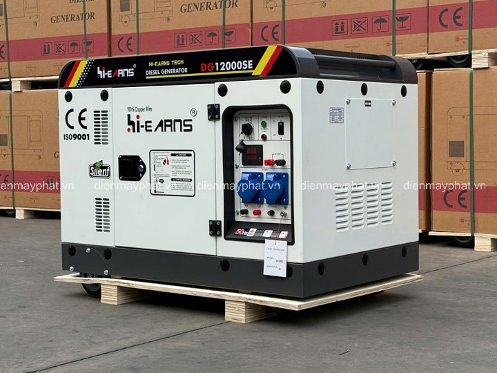 Máy phát điện chạy dầu chống ồn HI-EARNS 9KW DG12000SE