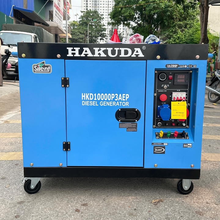 Máy phát điện chạy dầu diesel 10KW HAKUDA HKD10000P3AEP tích hợp 1-3 pha
