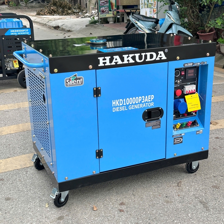 Máy phát điện chạy dầu diesel 10KW HAKUDA HKD10000P3AEP tích hợp 1-3 pha