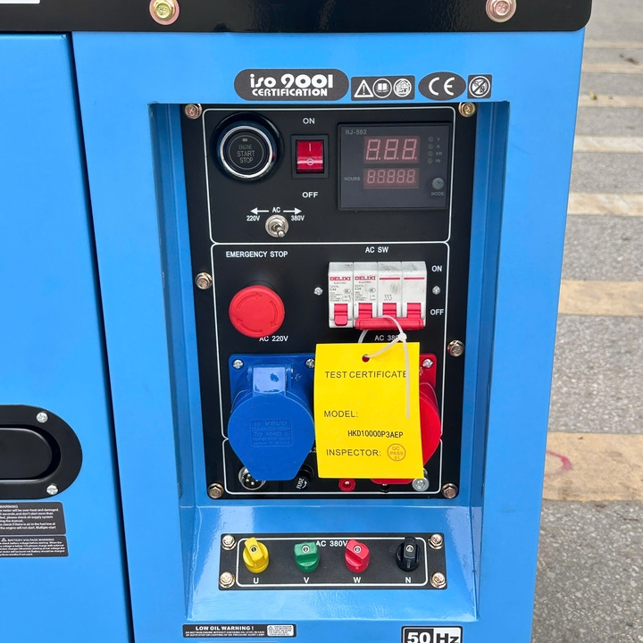 Máy phát điện chạy dầu diesel 10KW HAKUDA HKD10000P3AEP tích hợp 1-3 pha