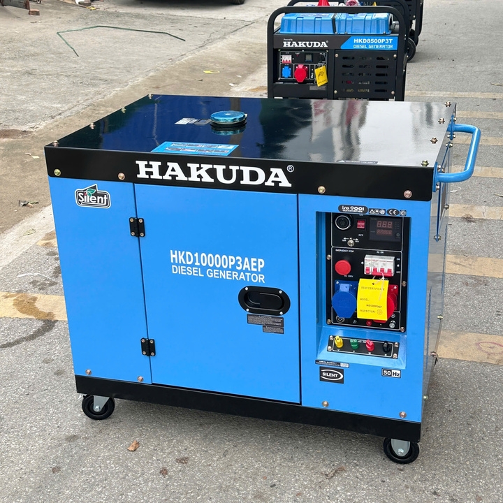 Máy phát điện chạy dầu diesel 10KW HAKUDA HKD10000P3AEP tích hợp 1-3 pha