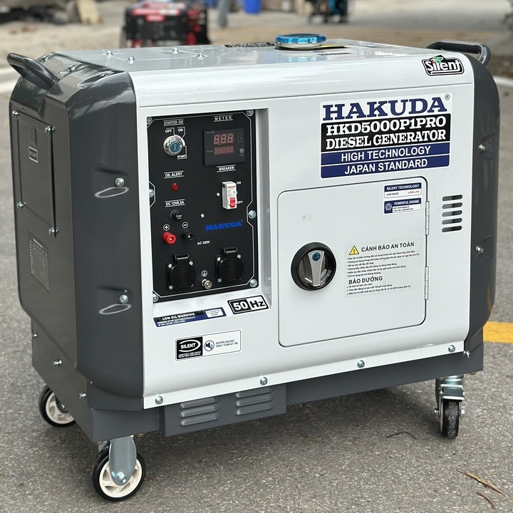 Máy phát điện chạy dầu diesel 5KW HAKUDA HKD5000P1PRO siêu cách âm