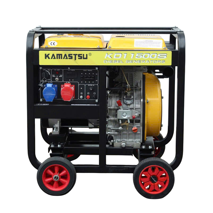 Máy phát điện chạy dầu diesel 9KW KAMASTSU KD11500S 3 pha đề