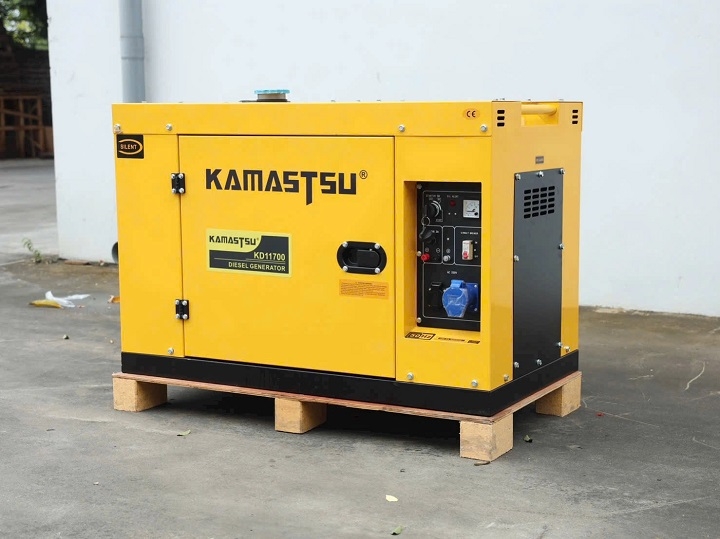 Máy phát điện chạy dầu diesel 9KW KAMASTSU KD11700 đề