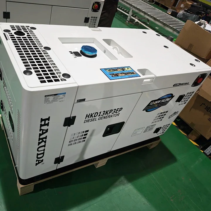 Máy phát điện chạy dầu 12KW HAKUDA HKD13KP3EP New 3 pha chống ồn