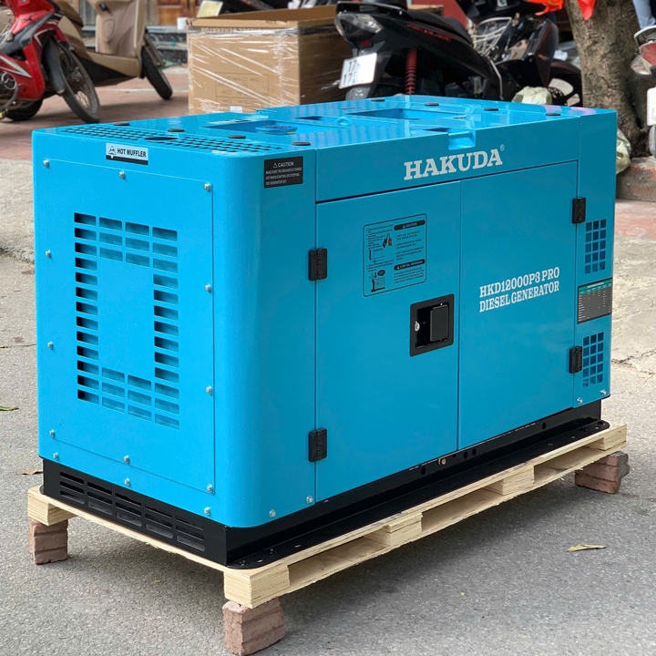 Máy phát điện chạy dầu HAKUDA HKD12000P3PRO 12KW siêu cách âm