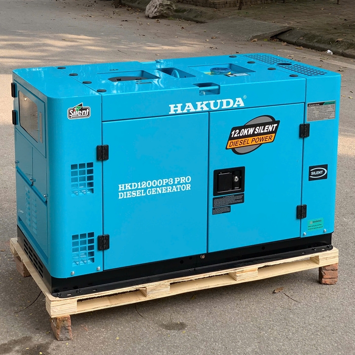 Máy phát điện chạy dầu HAKUDA HKD12000P3PRO 12KW siêu cách âm