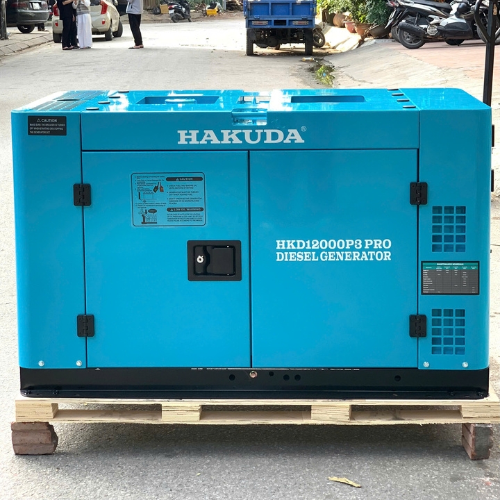 Máy phát điện chạy dầu HAKUDA HKD12000P3PRO 12KW siêu cách âm