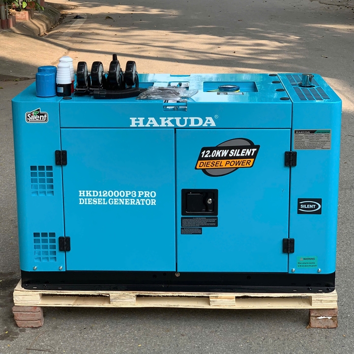 Máy phát điện chạy dầu HAKUDA HKD12000P3PRO 12KW siêu cách âm