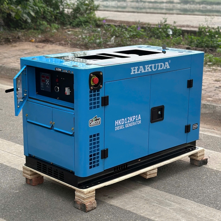 Máy phát điện chạy dầu 12KW HAKUDA HKD12KP1A siêu cách âm