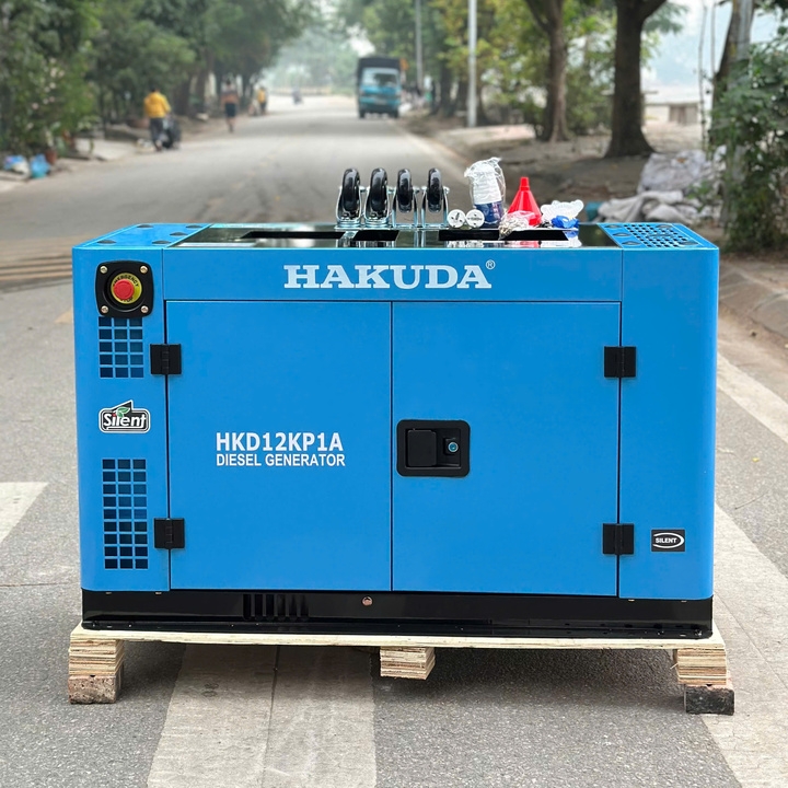 Máy phát điện chạy dầu 12KW HAKUDA HKD12KP1A siêu cách âm