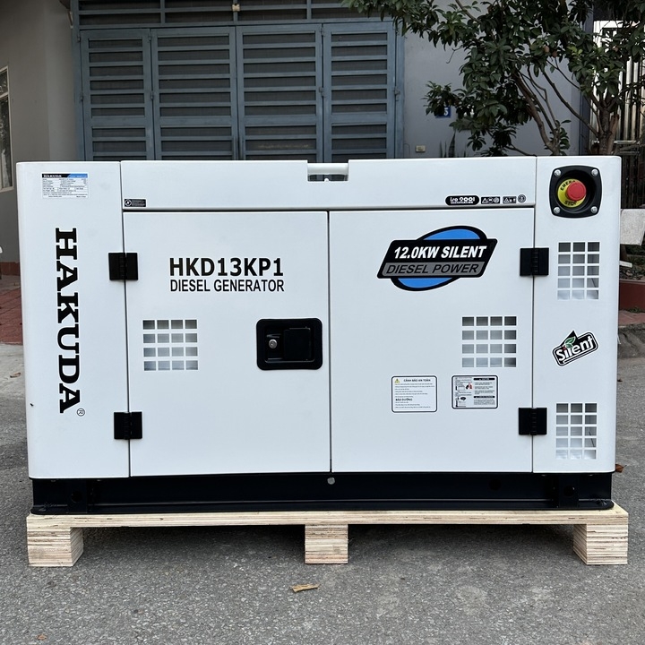 Máy phát điện chạy dầu diesel 12KW HAKUDA HKD13KP1 New chống ồn