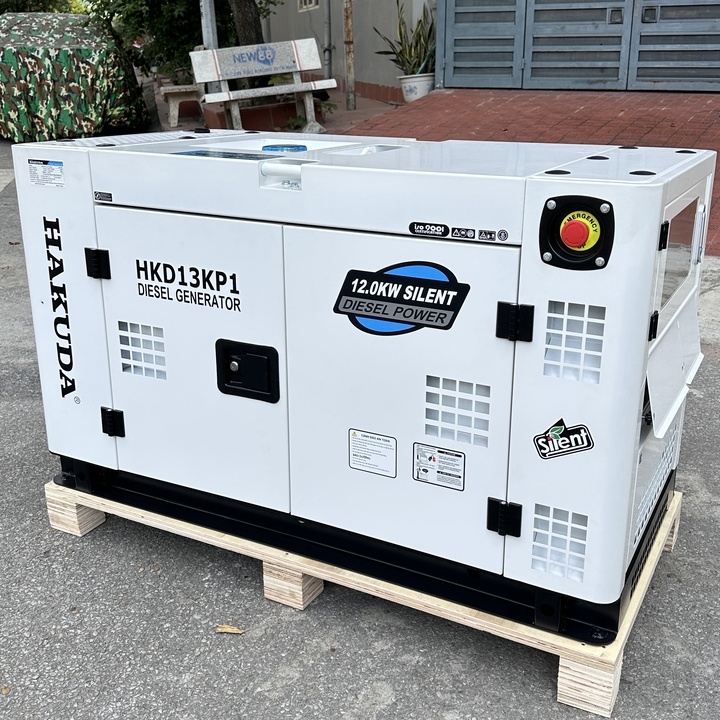 Máy phát điện chạy dầu diesel 12KW HAKUDA HKD13KP1 New chống ồn