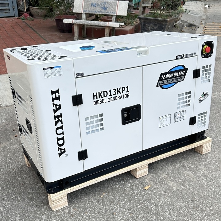 Máy phát điện chạy dầu diesel 12KW HAKUDA HKD13KP1 New chống ồn