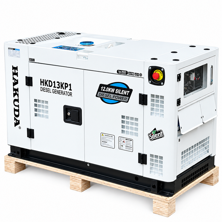 Máy phát điện chạy dầu diesel 12KW HAKUDA HKD13KP1 New chống ồn
