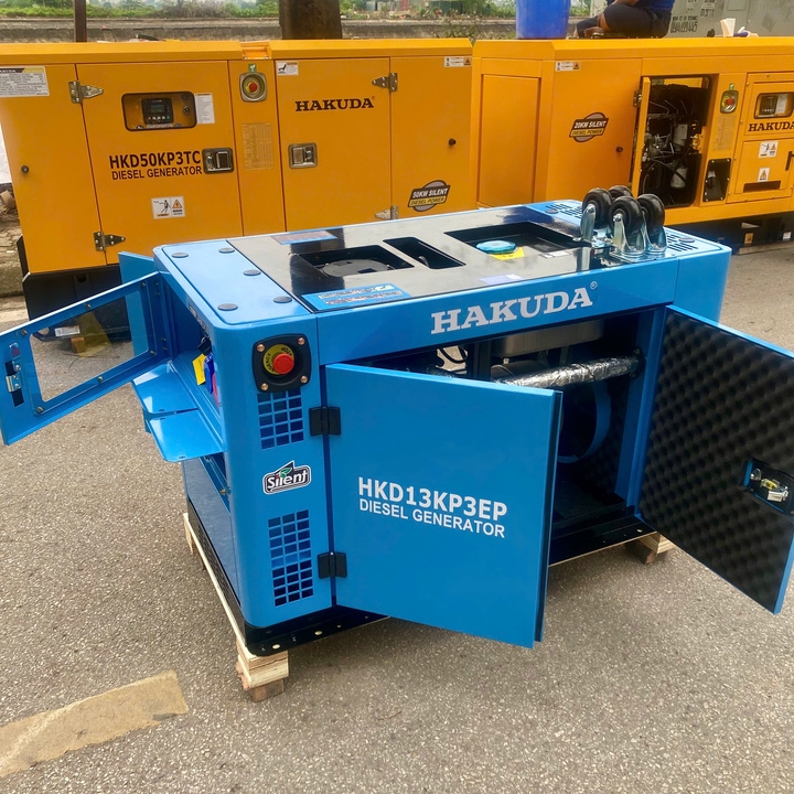 Máy phát điện chạy dầu diesel 12KW HAKUDA HKD13KP3EP 3 pha chống ồn