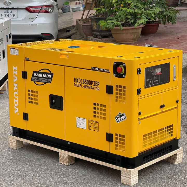 Máy phát điện chạy dầu 16KW HAKUDA HKD16500P3EP 3 pha chống ồn