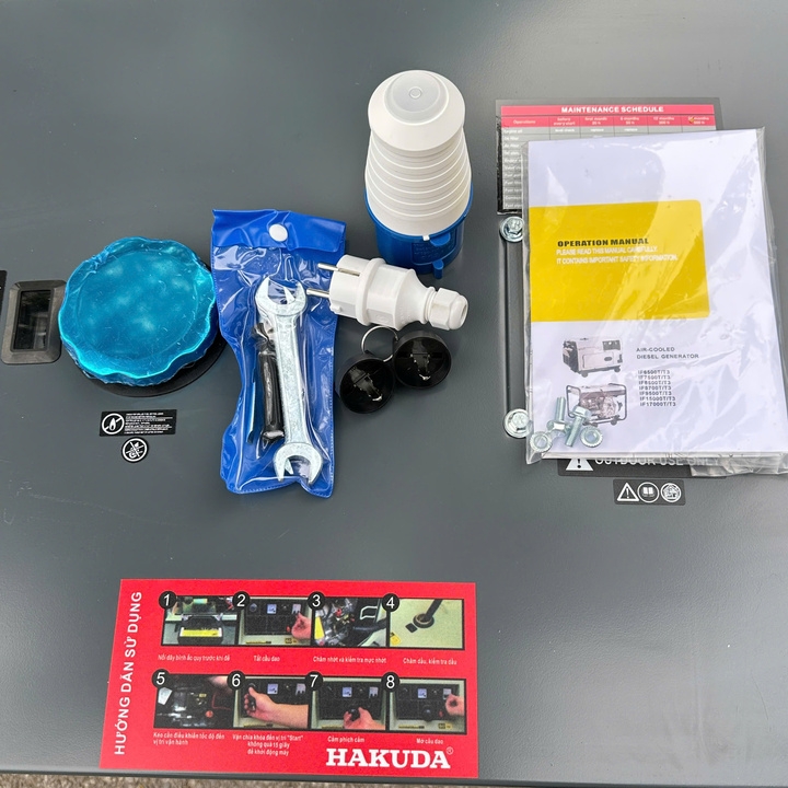 Máy phát điện chạy dầu diesel 8KW HAKUDA HKD8000P1