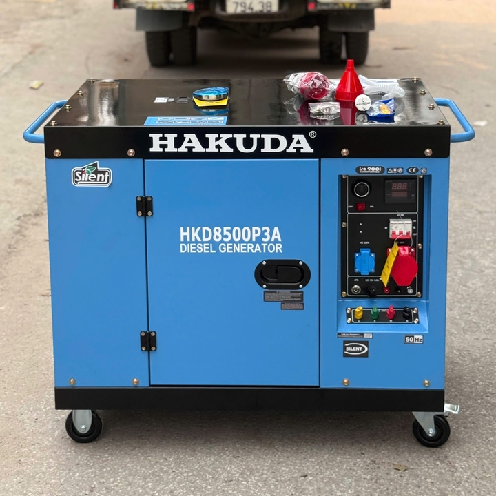 Máy phát điện chạy dầu diesel 8KW HAKUDA HKD8500P3A 3 pha