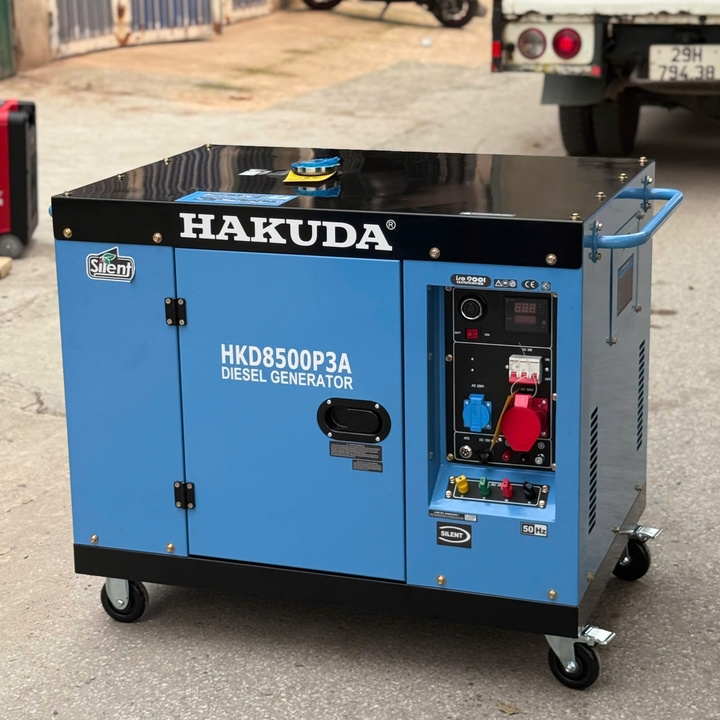 Máy phát điện chạy dầu diesel 8KW HAKUDA HKD8500P3A 3 pha