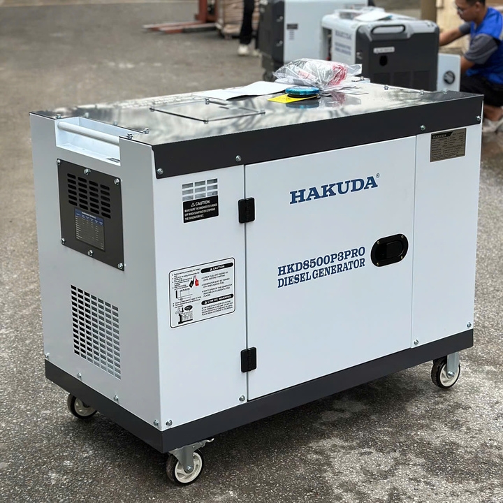 Máy phát điện chạy dầu diesel 8KW HAKUDA HKD8500P3PRO 3 pha siêu êm