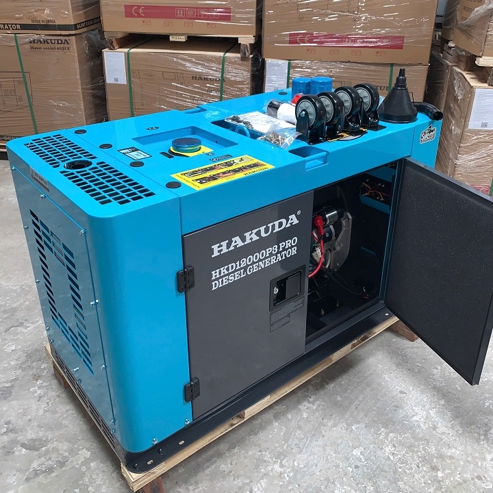 Máy phát điện chạy dầu 12KW HAKUDA HKD12000P3PRO siêu cách âm