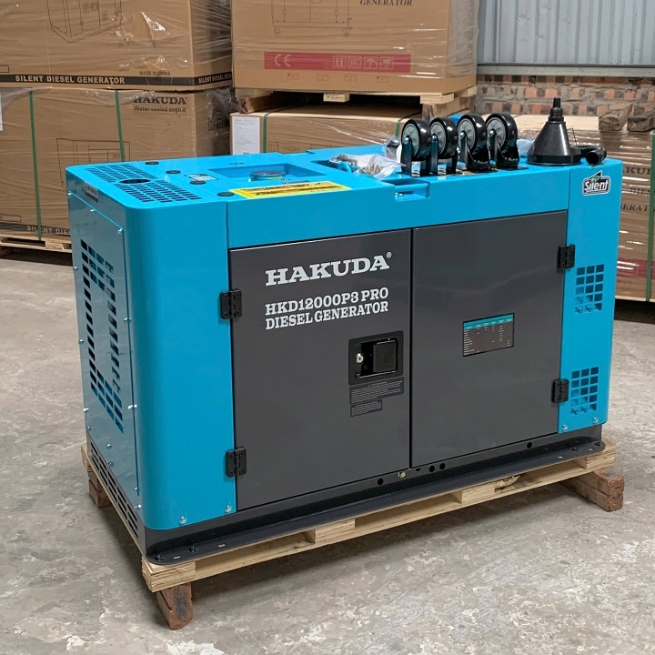 Máy phát điện chạy dầu 12KW HAKUDA HKD12000P3PRO siêu cách âm
