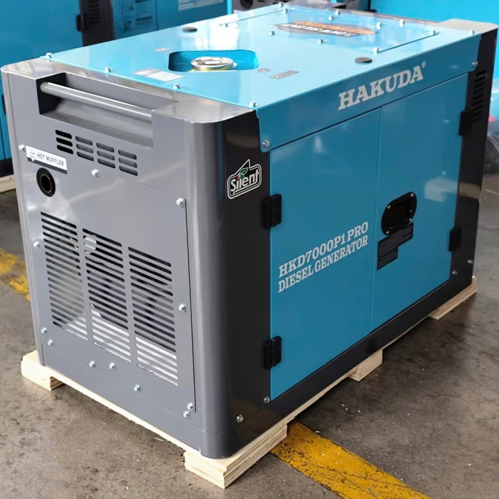 Máy phát điện chạy dầu HAKUDA HKD7000P1PRO 7KW siêu cách âm
