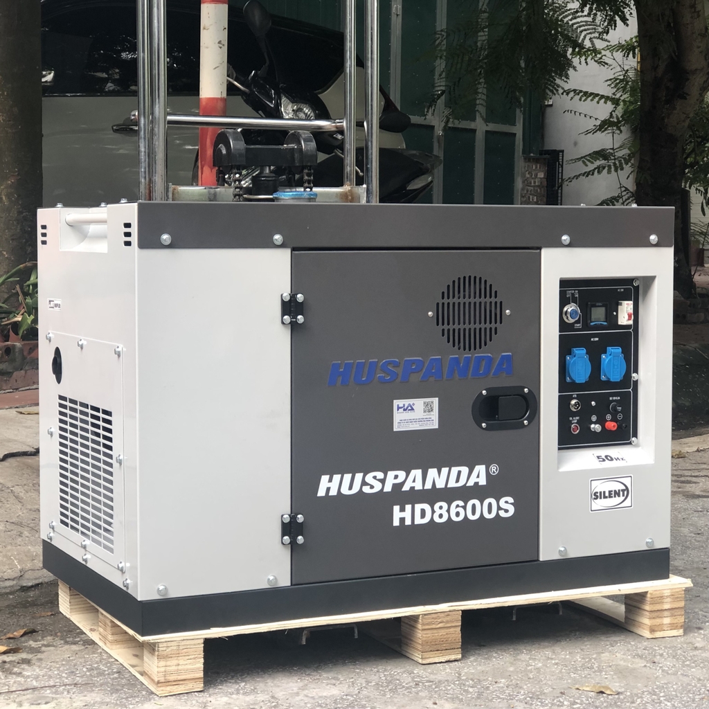 Máy phát điện chạy dầu HUSPANDA 7KW HD8600S siêu chống ồn
