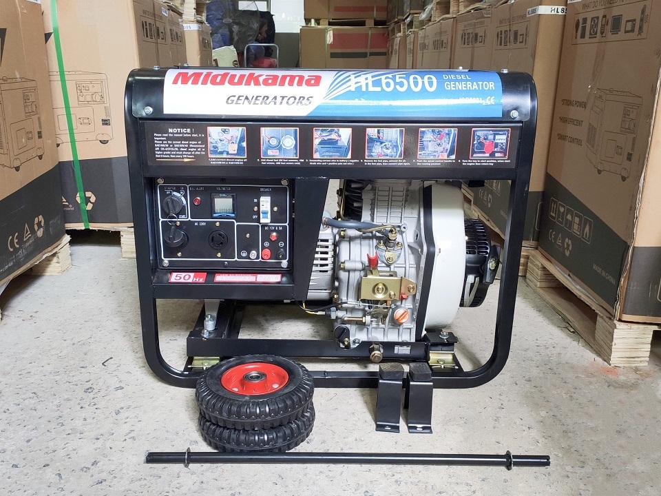 Máy phát điện chạy dầu 5KW MIDUKAMA HL6500E