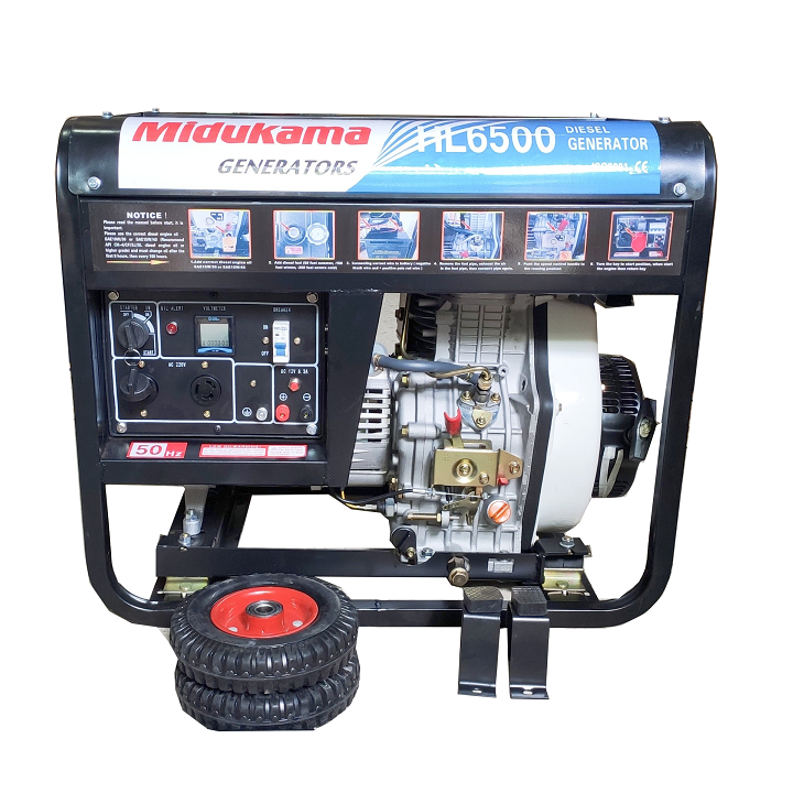 Máy phát điện chạy dầu 5KW MIDUKAMA HL6500E