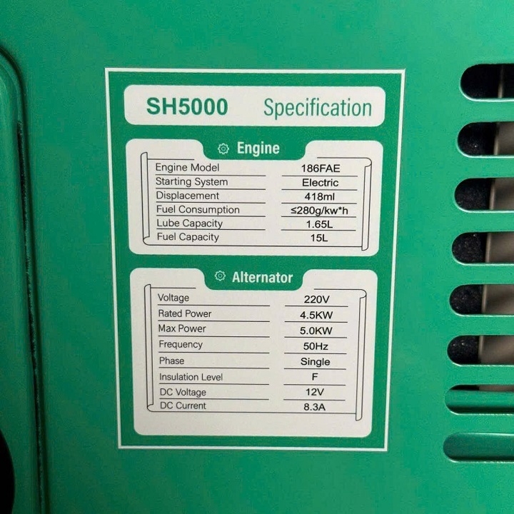 Máy phát điện chạy dầu NIKIPRO 5KW SH-5000 cách âm