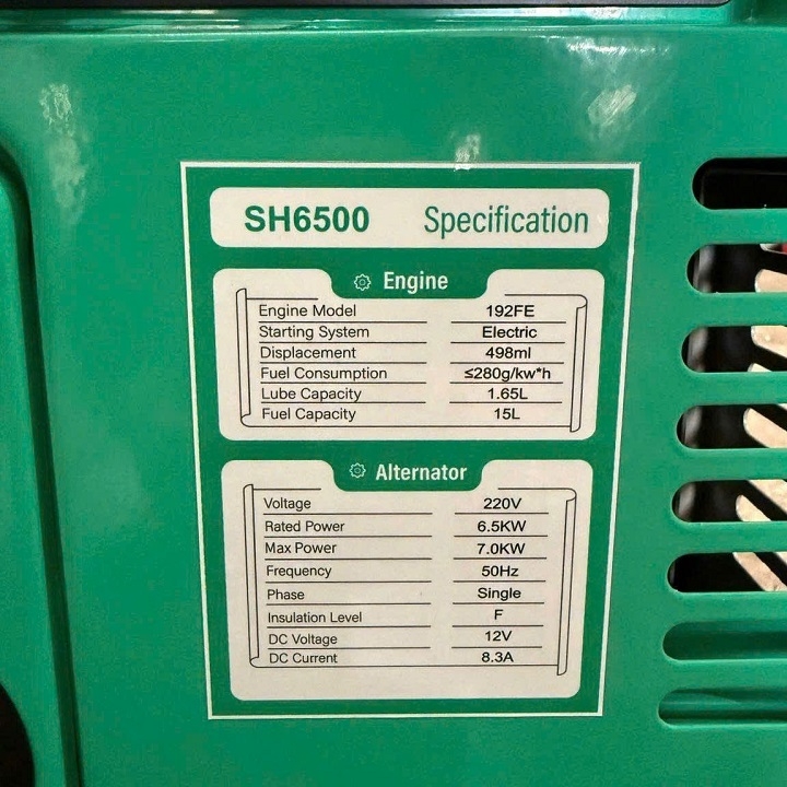 Máy phát điện chạy dầu NIKIPRO 6KW SH-6500 cách âm