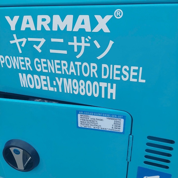 Máy phát điện chạy dầu YARMAX 7KW YW9800TH siêu cách âm