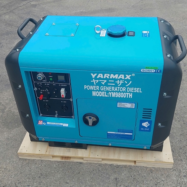 Máy phát điện chạy dầu YARMAX 7KW YW9800TH siêu cách âm